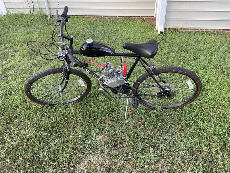All Black, a custom gas motorized bike built by Martin Mkary